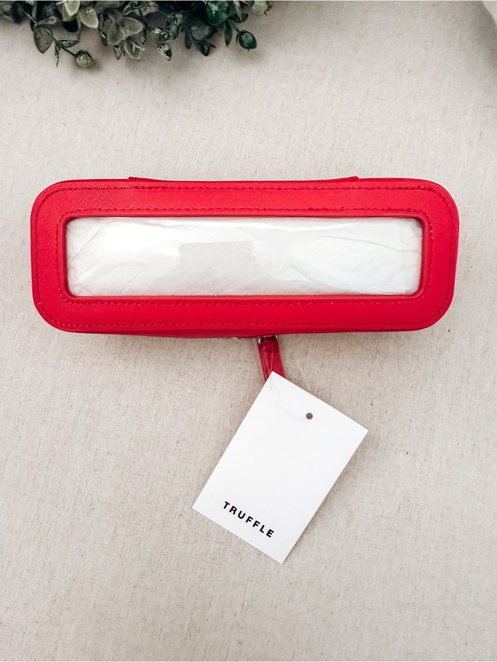 Truffle Clarity Mini Jetset Case Red TSA Approved Travel Case NWT - Picture 2 of 5